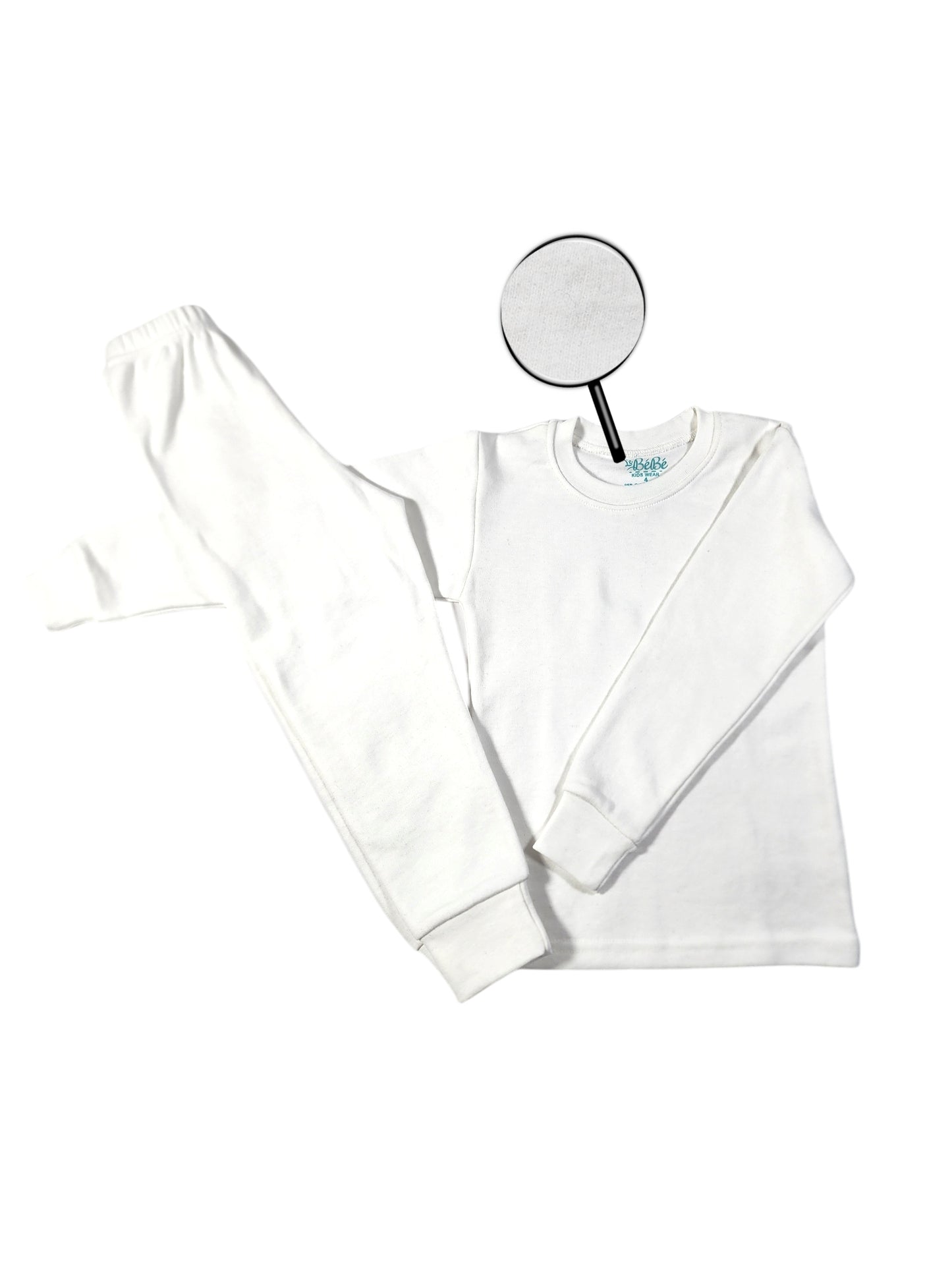 Set Of 2 Comfy Seleeve Sleep Wear White (T-Shirt+Pants) For Boys&Girls