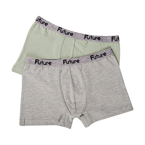 Pack Of 2 Plain Boxers For Boys MultiColoure