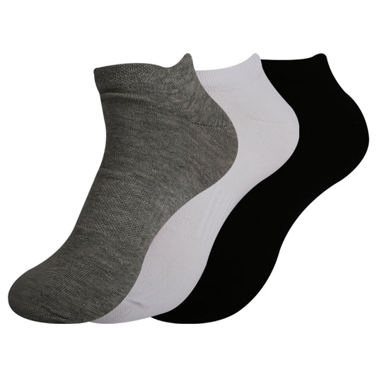 A Pack Of Ankle Plain Socks Multicolor, 3 Pieces For Women