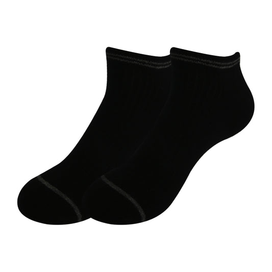 A Pack Of Ankle Socks With Stripe Black, 3 Pieces For Women