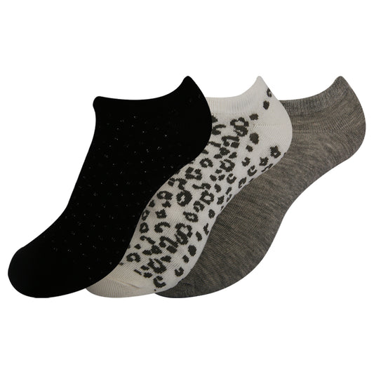 A Pack Of Ankle Socks Patterned Multicolor, 3 Pieces For Women