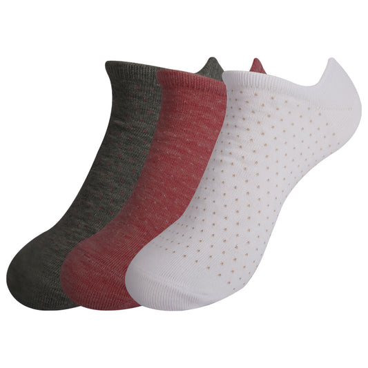 A Pack Of Low Cut Socks Multicolor, 3 Pieces For Women