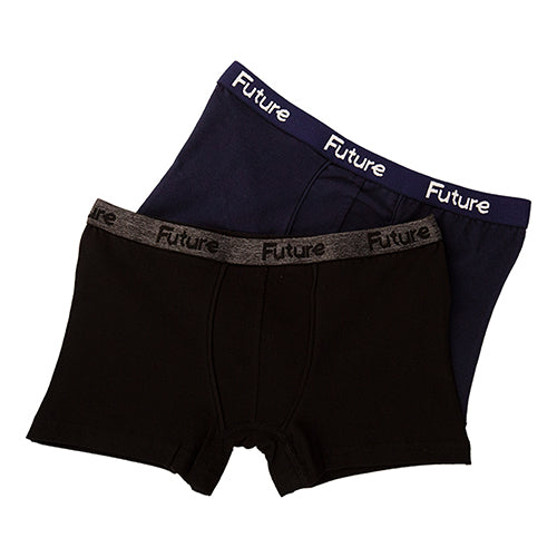 Pack Of 2 Plain Boxers For Boys MultiColoure