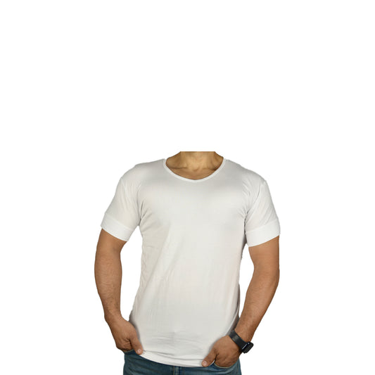 Half Sleeve Undershirt, White For men