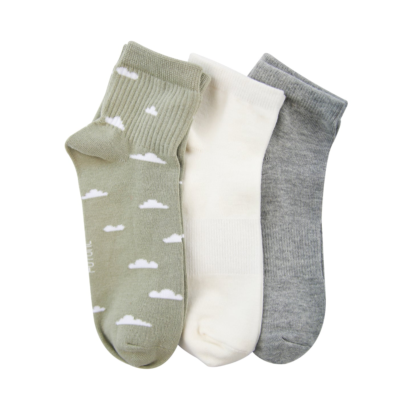 A Pack Of 3 Pieces Plain Short Socks , MultiColoure