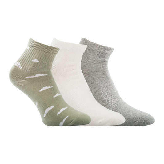 A Pack Of 3 Pieces Plain Short Socks , MultiColoure