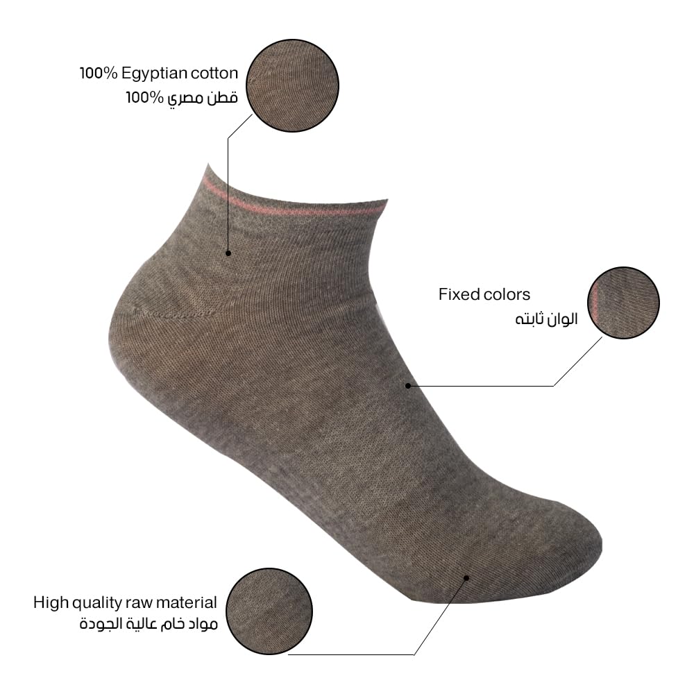 A Pack Of 3 Pieces Ankle Plain Socks MultiColoure