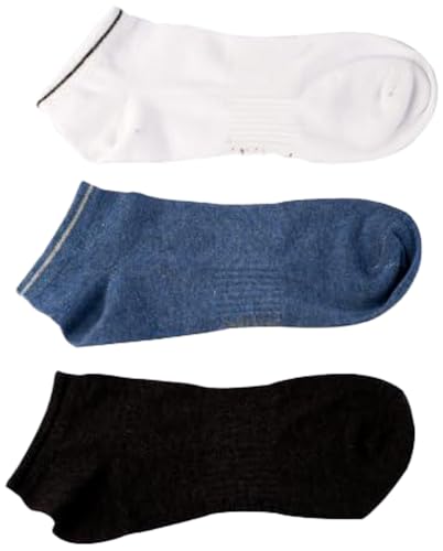 A Pack Of 3 Pieces Ankle Plain Socks MultiColoure