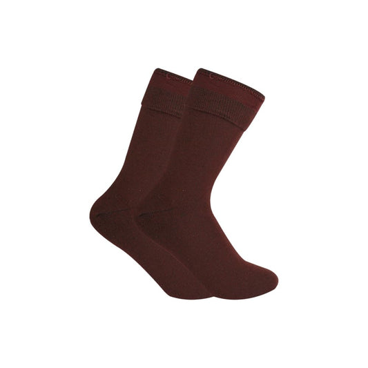 Classic Plain Socks Brown For Men