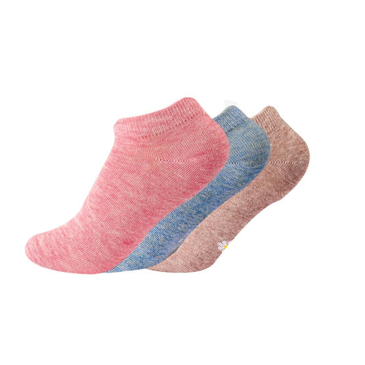 A Pack Of 3 Pieces Ankle Plain Socks MultiColoure