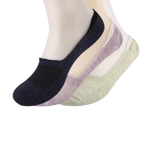 A Pack Of 3 Pieces Inivisible Plain Socks MultiColoure For Women