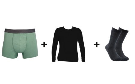 A Pack Of 3 Pieces Contain 1 Pieces From ( Boxers+UnderShirt+Socks)