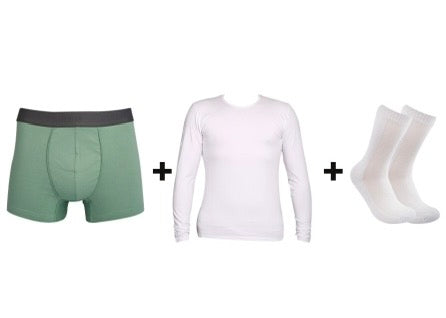 A Pack Of 3 Pieces Contain 1 Pieces From ( Boxers+UnderShirt+Socks)