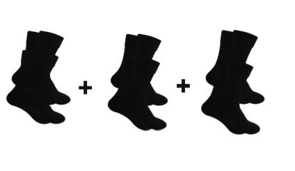 A Pack Of 6 Pieces Contain From ( 6 Classic Socks) Black For Men