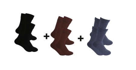 A Pack Of 6 Pieces Contain From ( 6 Classic Socks) MultiColoure For Men