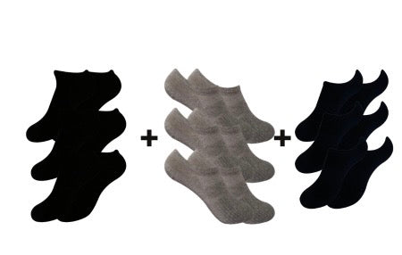 A Pack Of 9 Pieces Contain From ( 9 LowCut Socks)MultiColoure For Men&Women