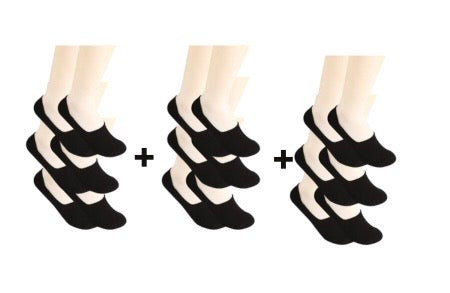 A Pack Of 9 Pieces Contain From ( 9 Invisible Socks) Black For Men&Women