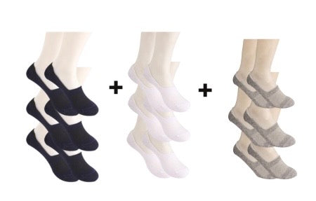 A Pack Of 9 Pieces Contain From ( 9 Invisible Socks) MultiColoure For Men&Women