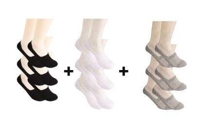 A Pack Of 9 Pieces Contain From ( 9 Invisible Socks) MultiColoure For Men&Women