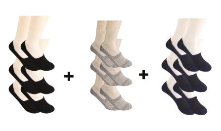 A Pack Of 9 Pieces Contain From ( 9 Invisible Socks) MultiColoure For Men&Women