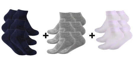 A Pack Of 9 Pieces Contain From ( 9 Ankle Socks)MultiColoure For Men&Women