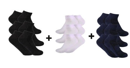 A Pack Of 9 Pieces Contain From ( 9 Ankle Socks)MultiColoure For Men&Women