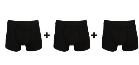 A Pack Of 3 Pieces Contain From ( 3 Boxers) Black For Men