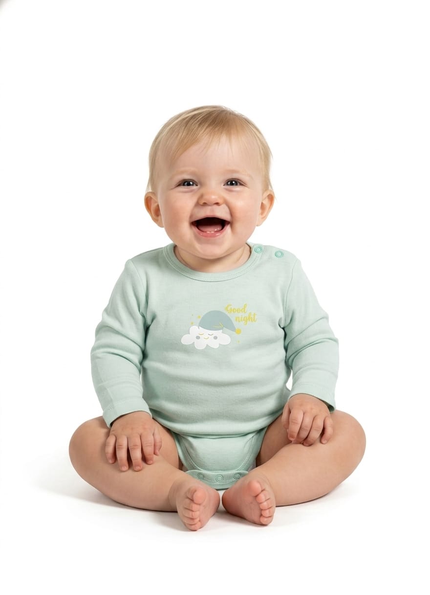 A Pack Of 3 Pieces Sleeve Baby UnderWear Cotton 100% , Multicolor