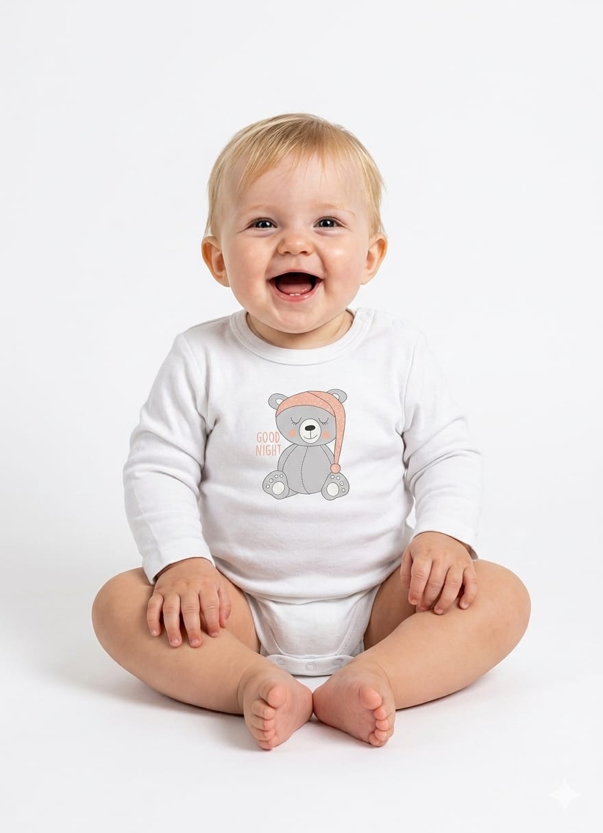 A Pack Of 3 Pieces Sleeve Baby UnderWear Cotton 100% , Multicolor