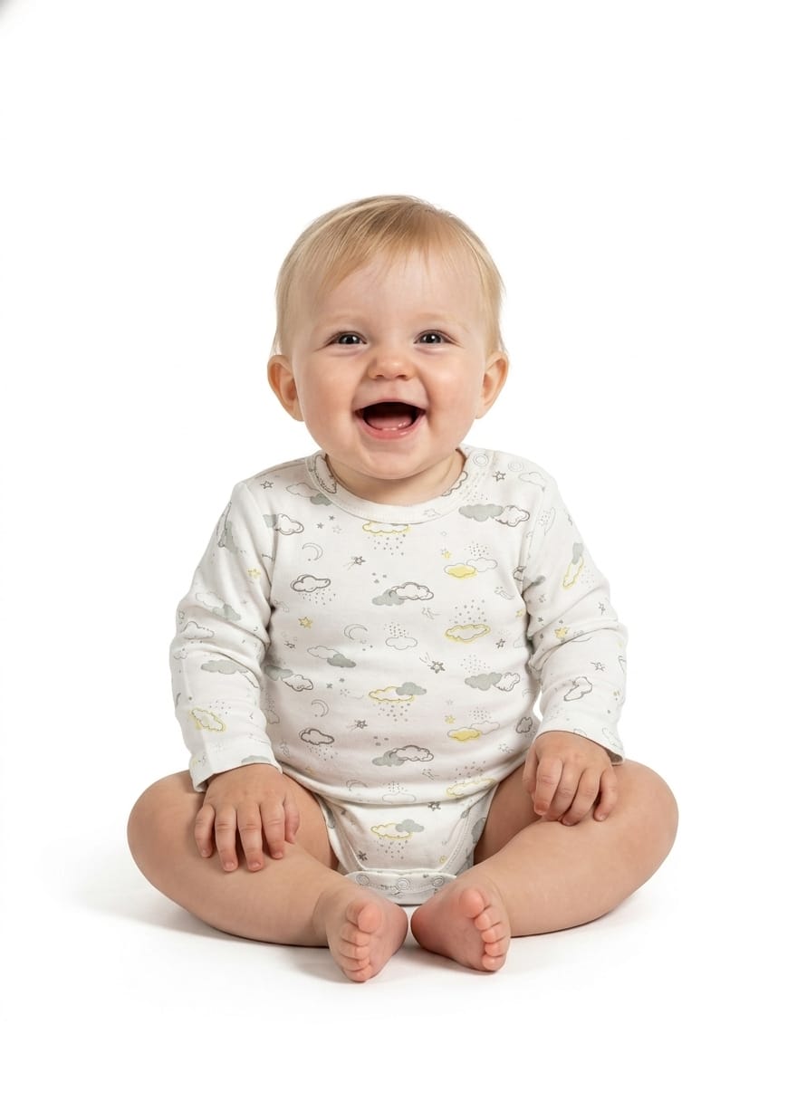 A Pack Of 3 Pieces Sleeve Baby UnderWear Cotton 100% , Multicolor