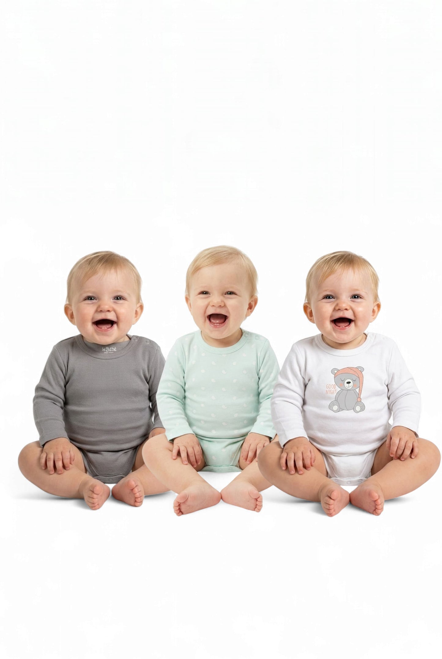 A Pack Of 3 Pieces Sleeve Baby UnderWear Cotton 100% , Multicolor
