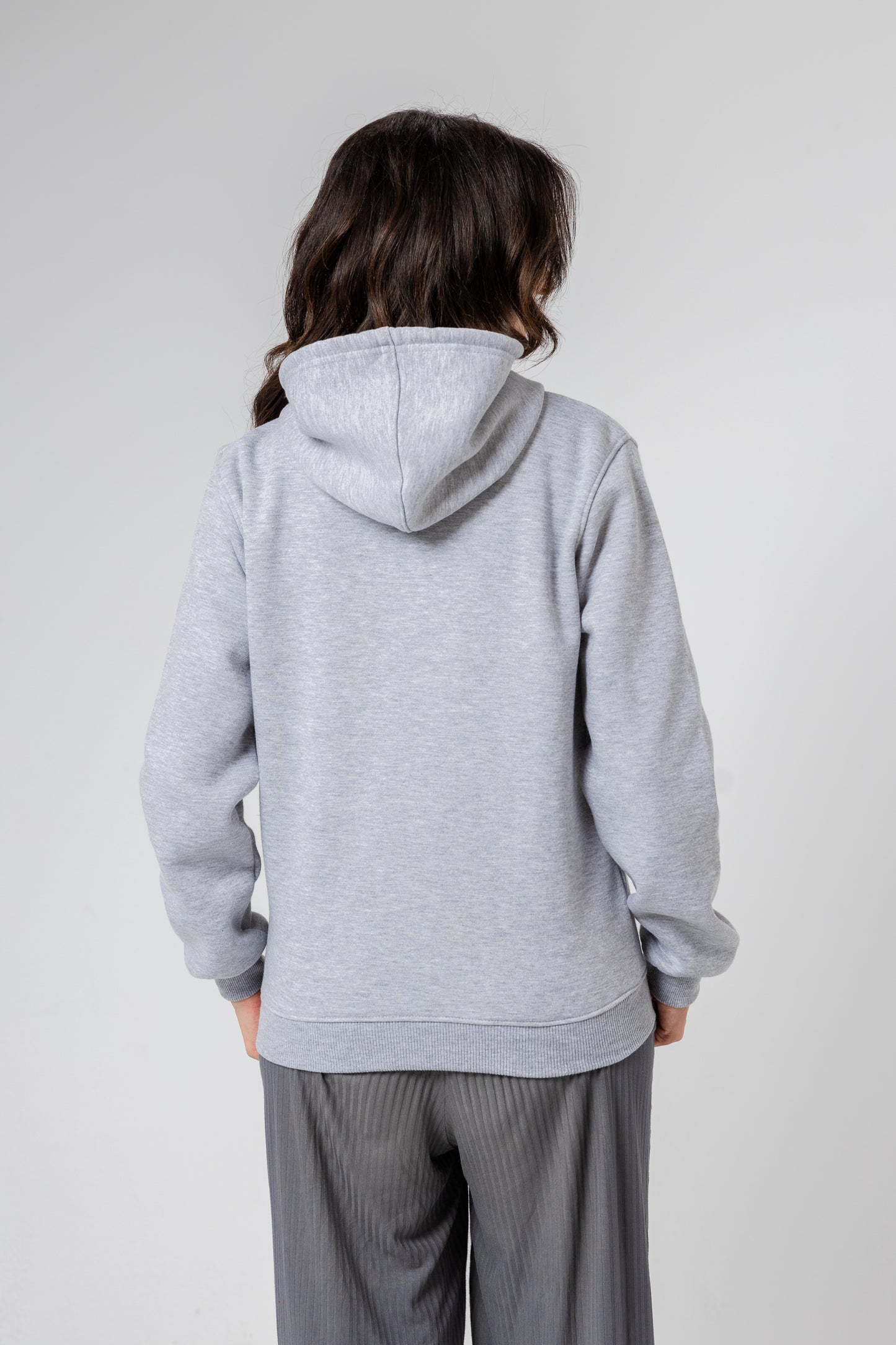 SweatShirt Plain Hoodie Long Sleeve For Boys&Girls In Grey