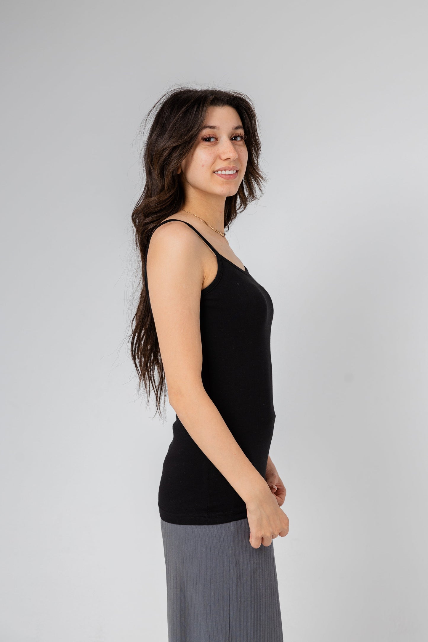 Basic Plain Protel Black For Women