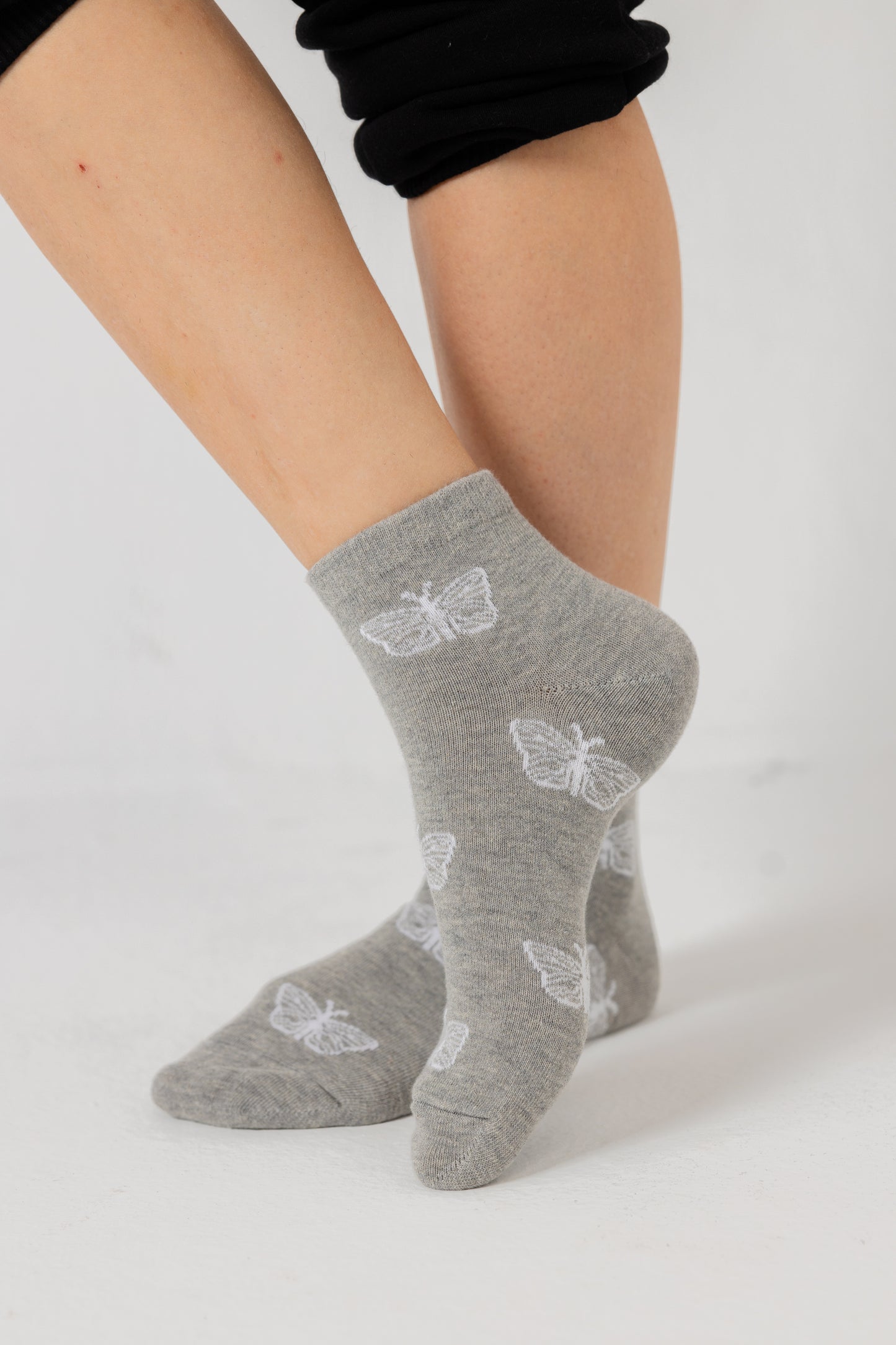 A Pack Of 3 Pieces Printed Short Socks MultiColoure