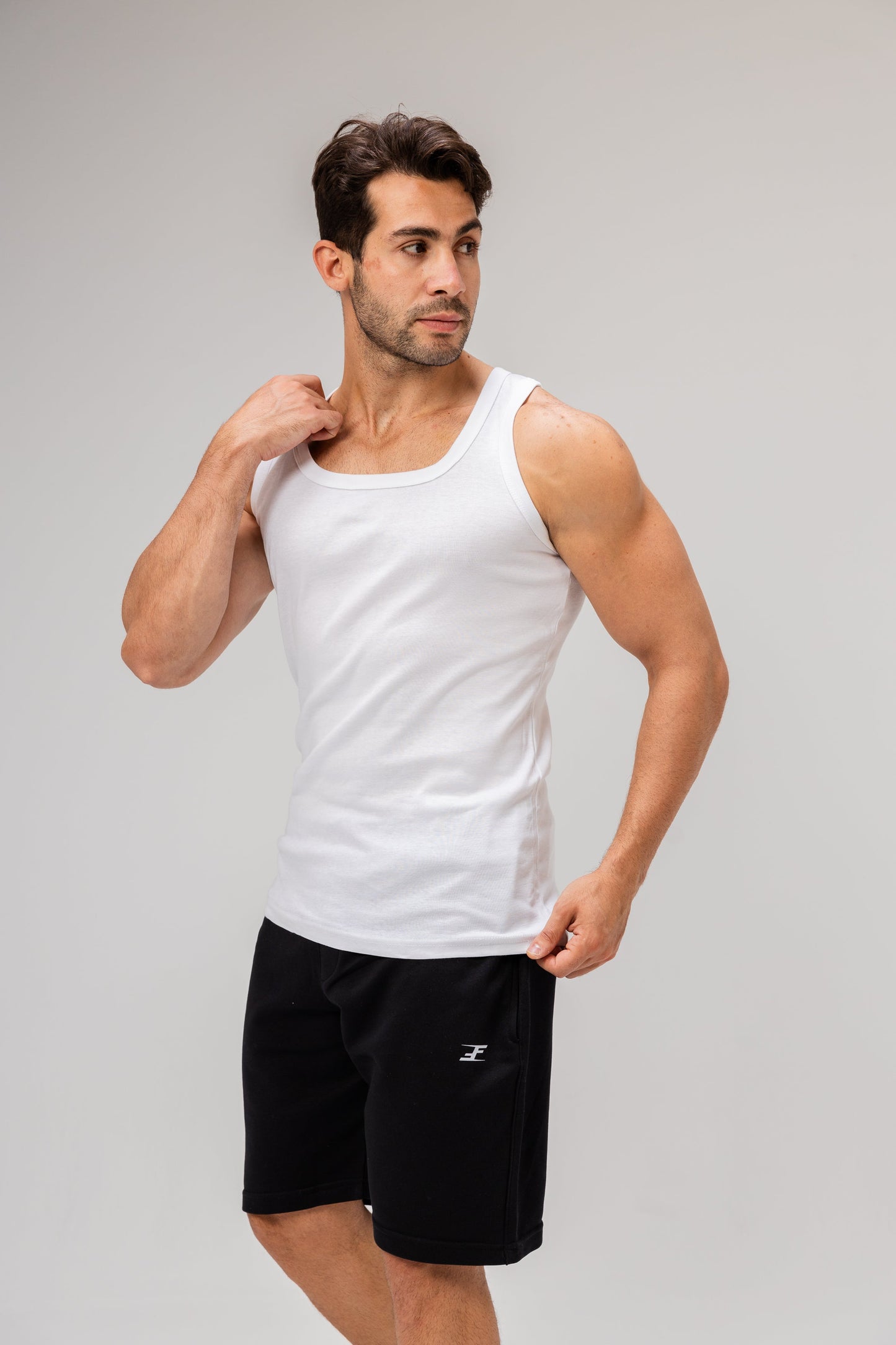 Sleeveless Undershirt, White For men , Cotton 100%