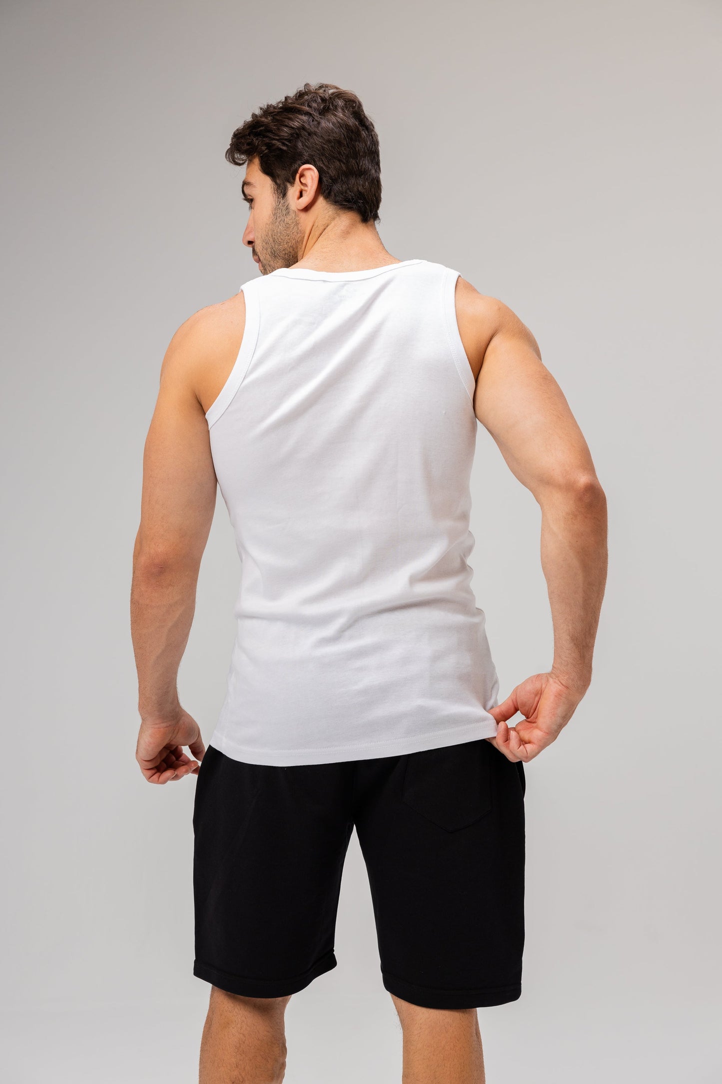 Sleeveless Undershirt, White For men , Cotton 100%