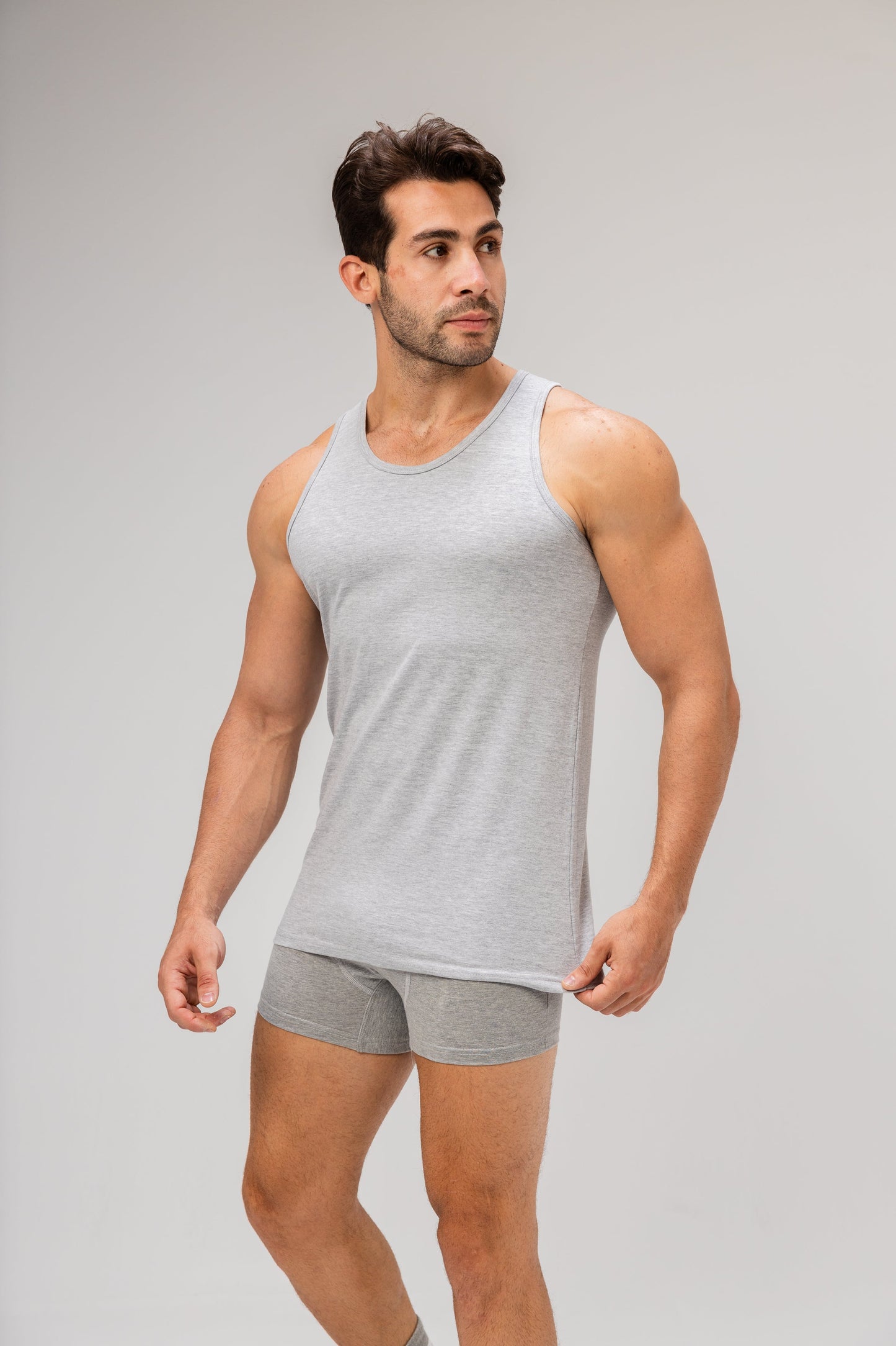 Sleeveless Undershirt, Grey For men