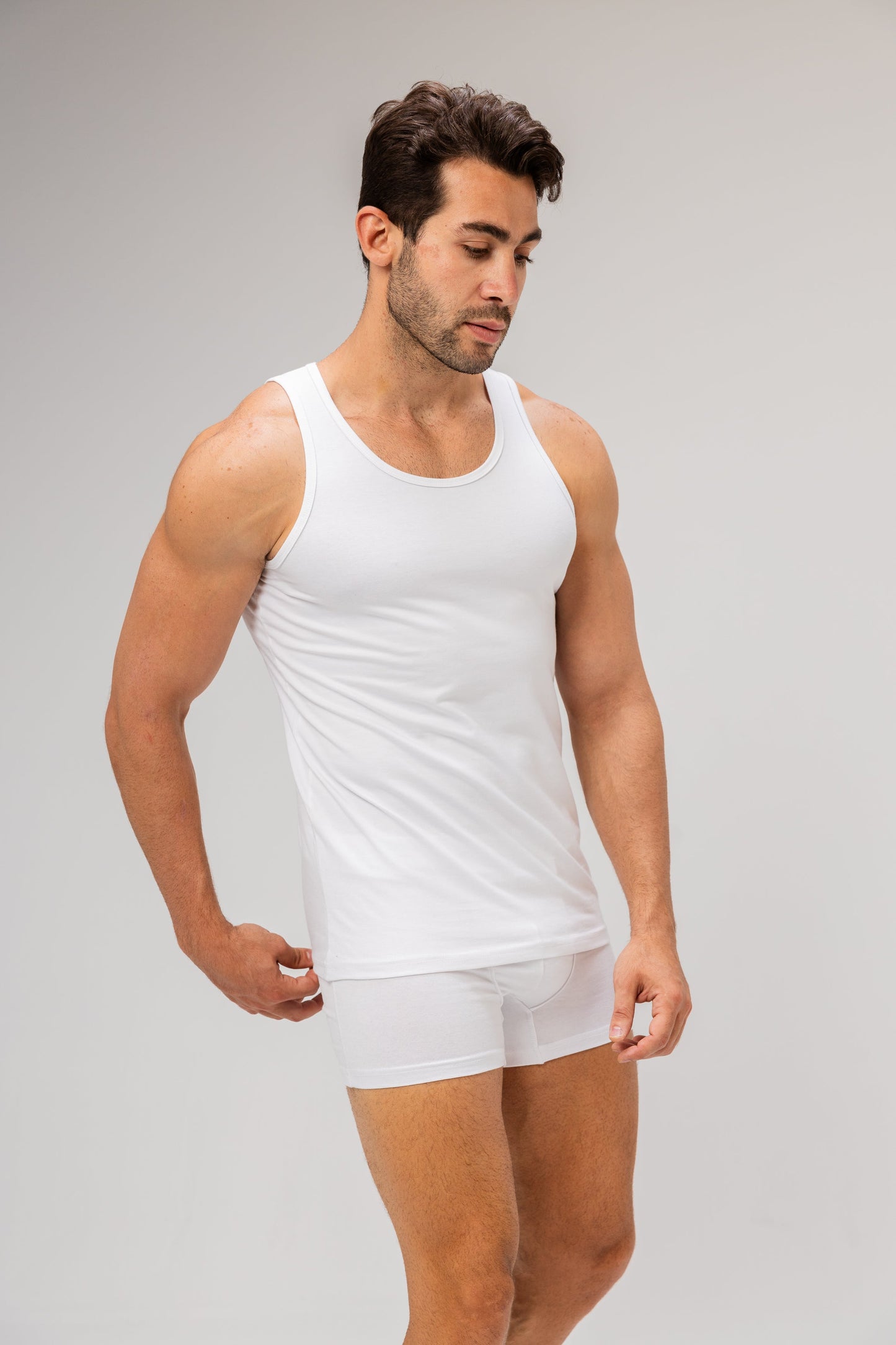 Sleeveless Undershirt, White For men