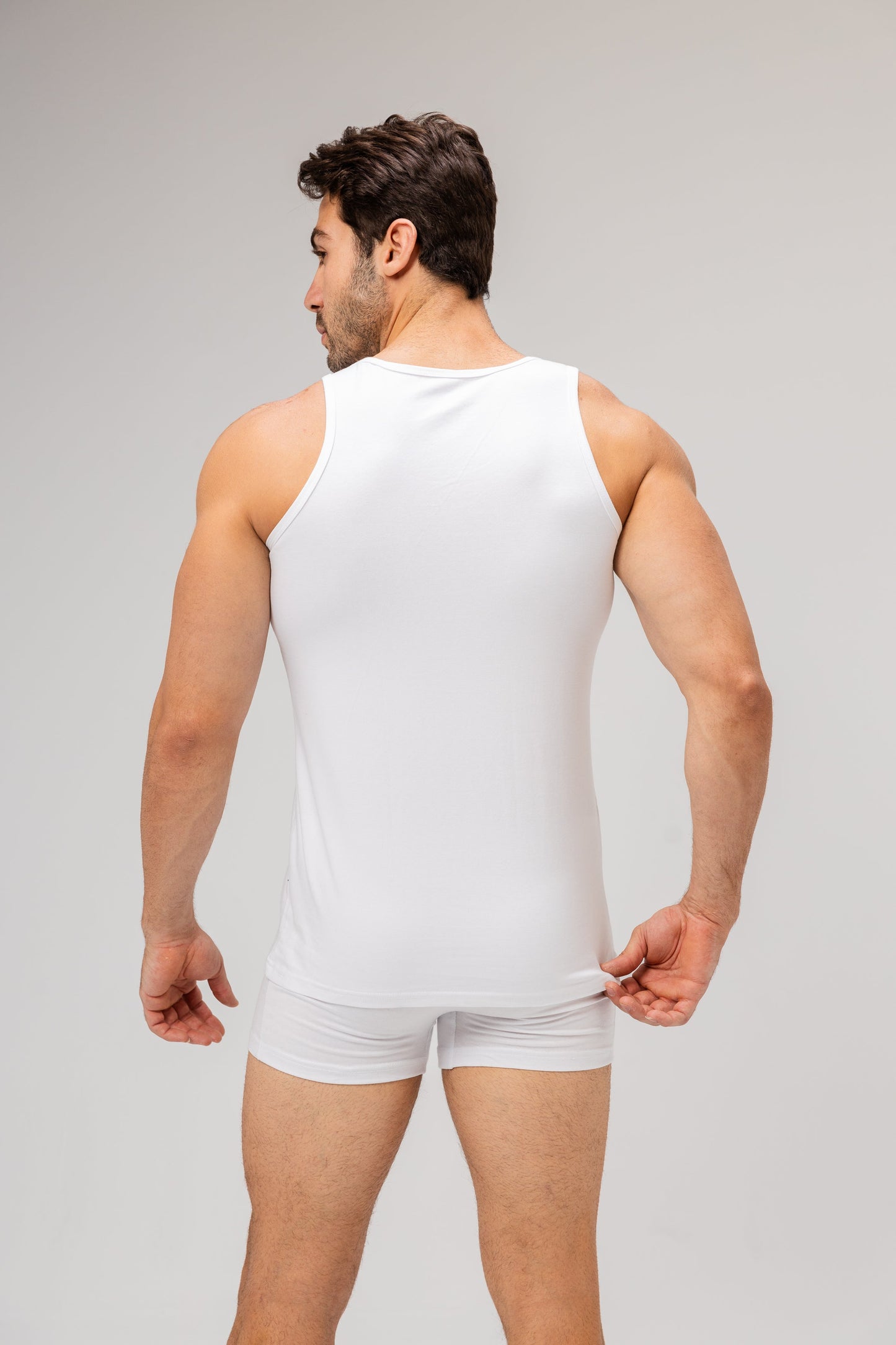 Sleeveless Undershirt, White For men