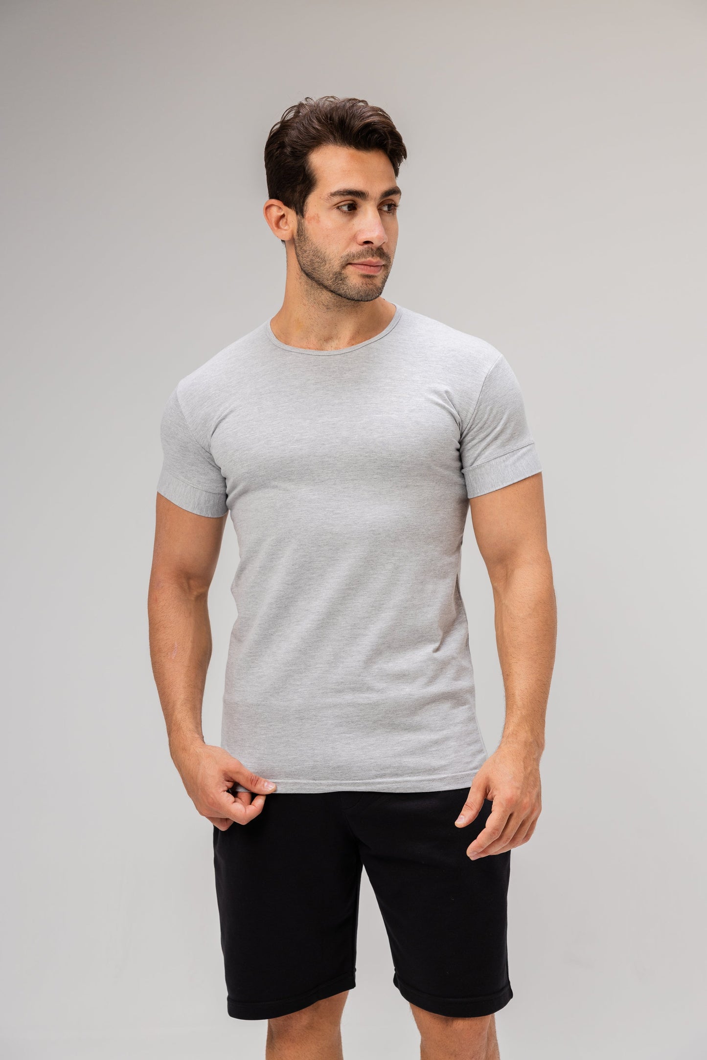 Half Sleeve Undershirt, Grey For men
