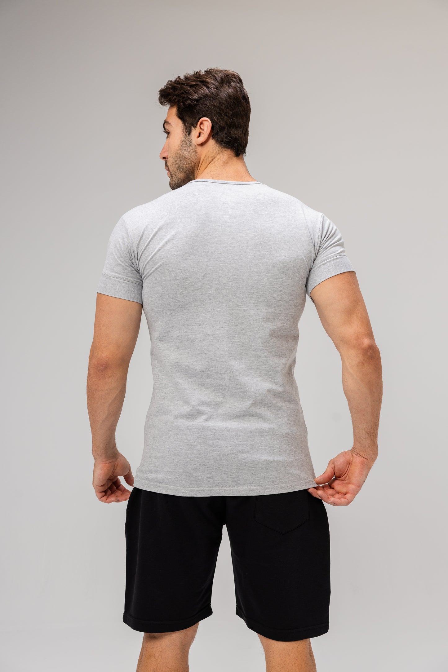Half Sleeve Undershirt, Grey For men
