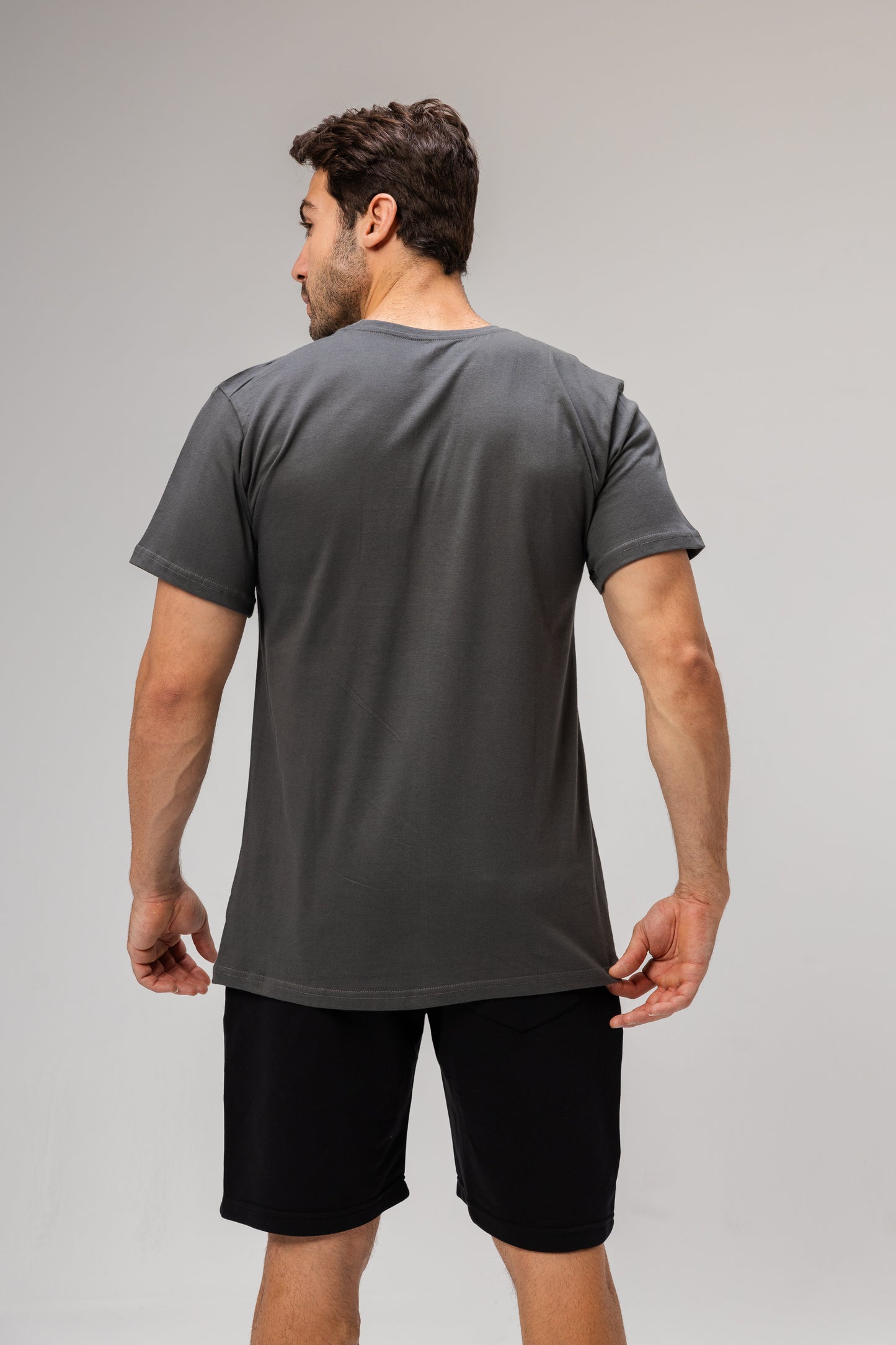 Half Sleeve Undershirt, Grey For men Cotton 100%