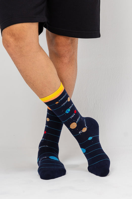 Long Printed Socks Liner Heel And Toe For Unisex Casual Style