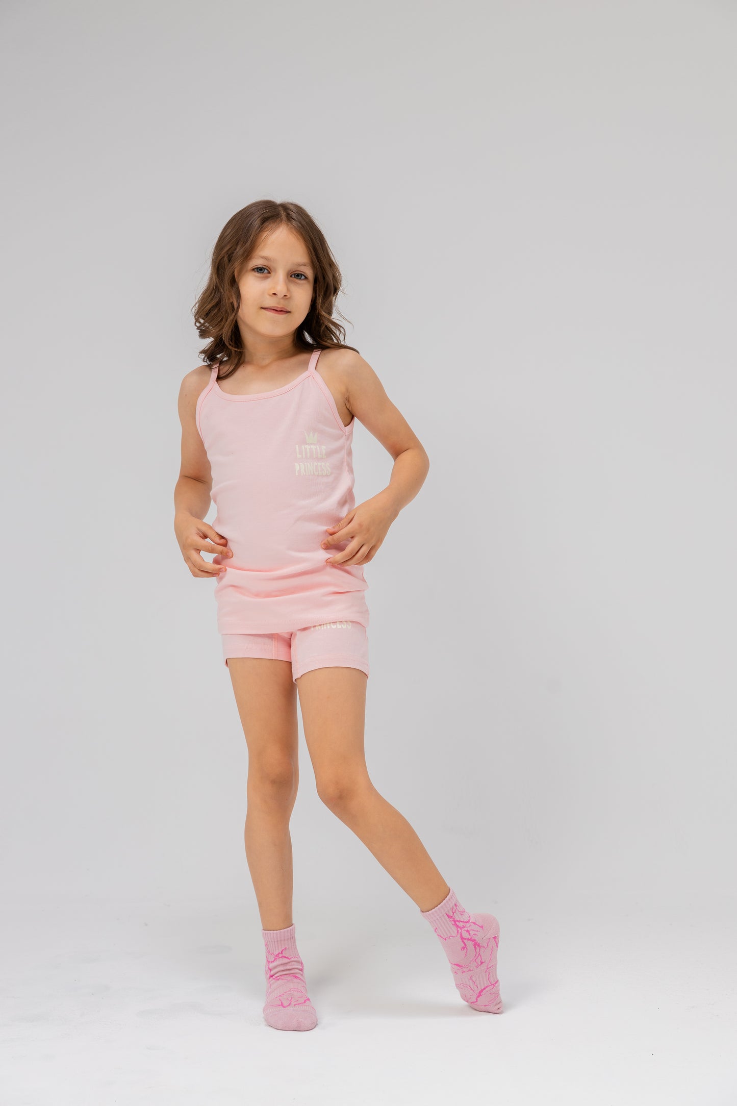 Comfy Girl's High Quality Printed Set ( Top Protel +Short ) Rose