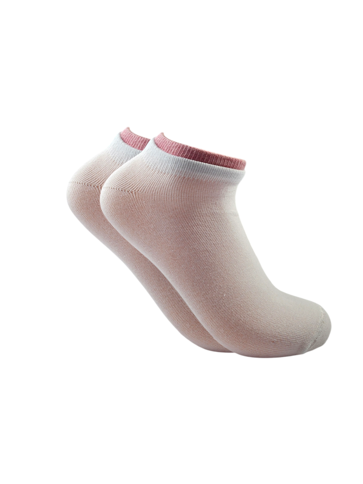 A Pack Of Ankle Socks Multicolor With colored Hem, 3 Pieces For Women