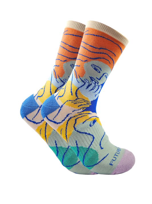 Long Socks Liner Heel and Toe Casual Style MultiColoure