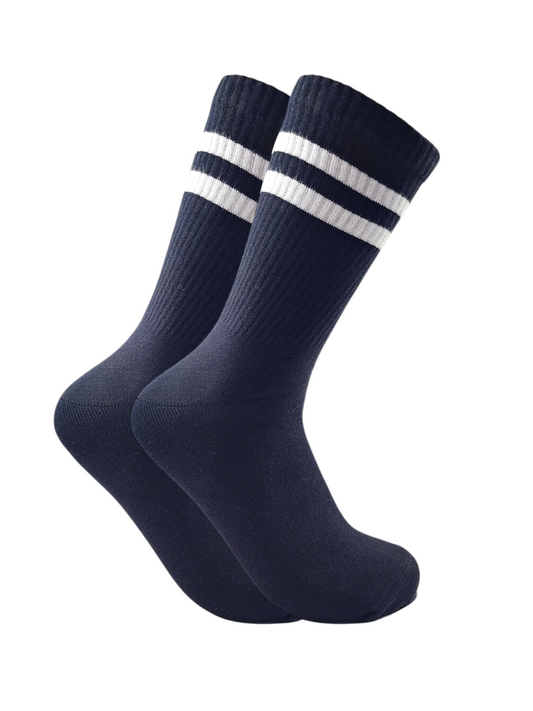 Plain Long Socks Black For Men