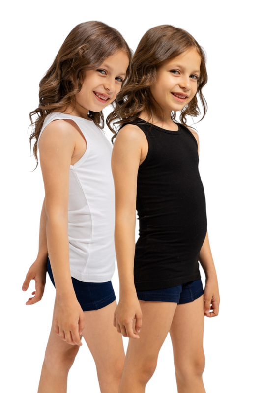 Pack Of 2 Sleeveless UnderShirt MultiColoure For Kids