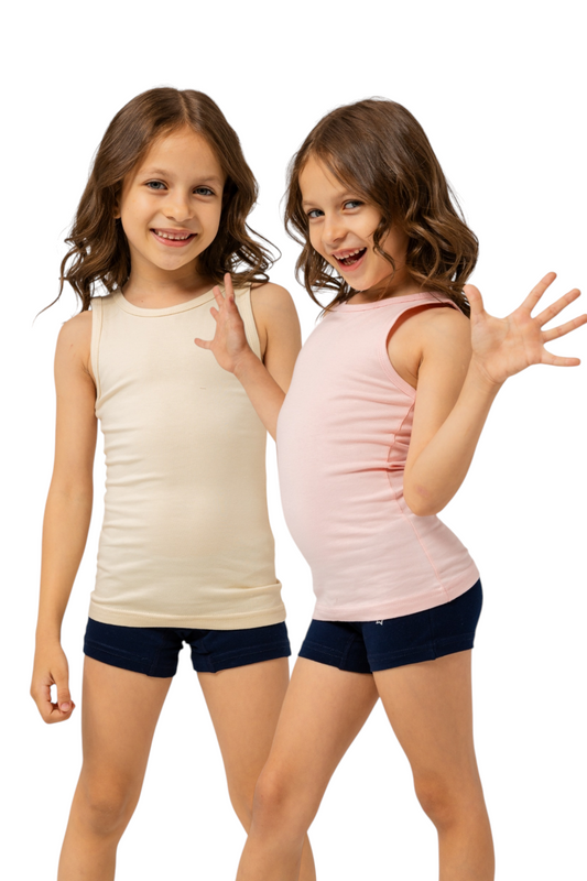 Pack Of 2 Sleeveless UnderShirt MultiColoure For Kids