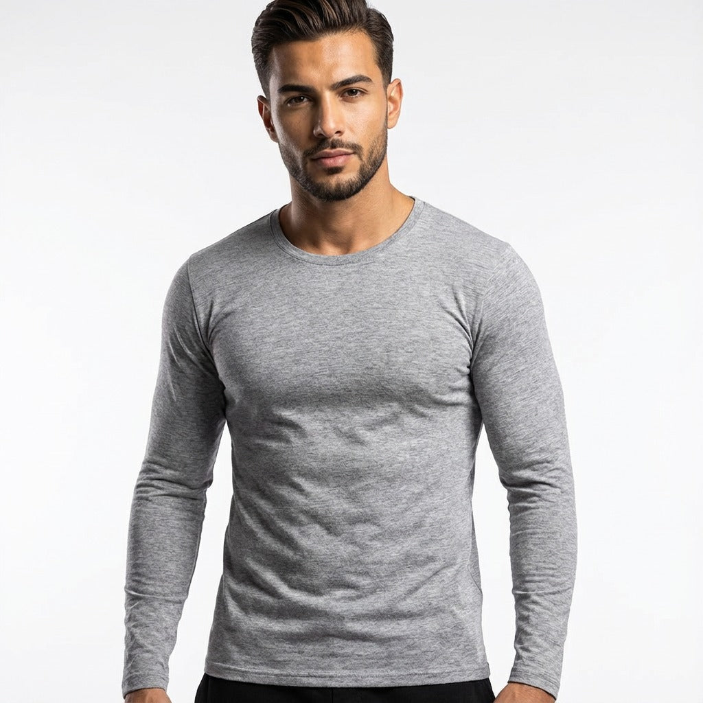 Sleeve Undershirt, Grey For men